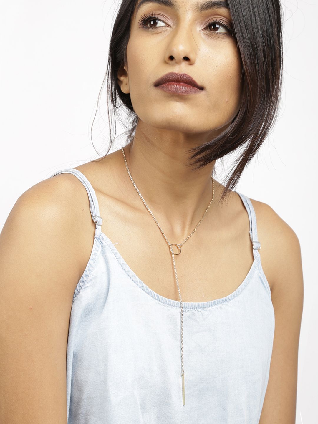 OOMPH Gold-Toned Lariat Necklace Price in India