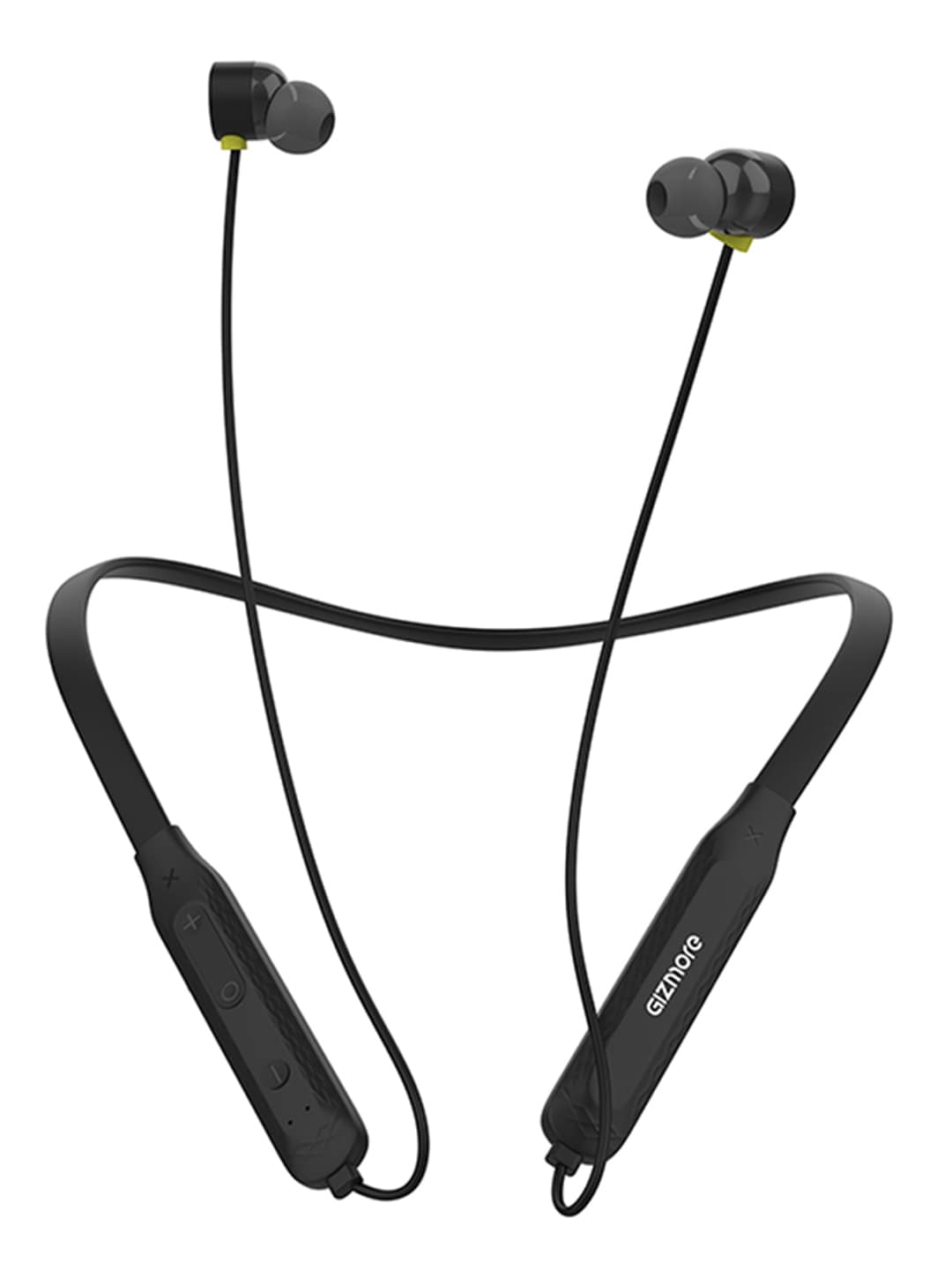 GIZMORE Black Solid Solid In-Ear Wireless Bluetooth Neckband Earphone Price in India