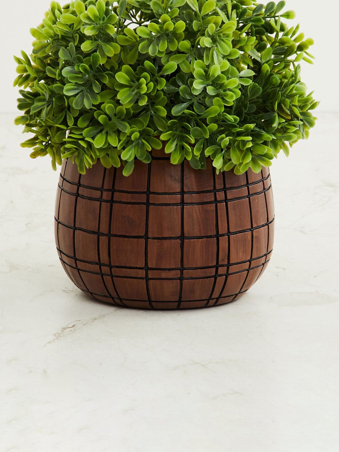 Home Centre Brown Textured Polyresin Planter Price in India