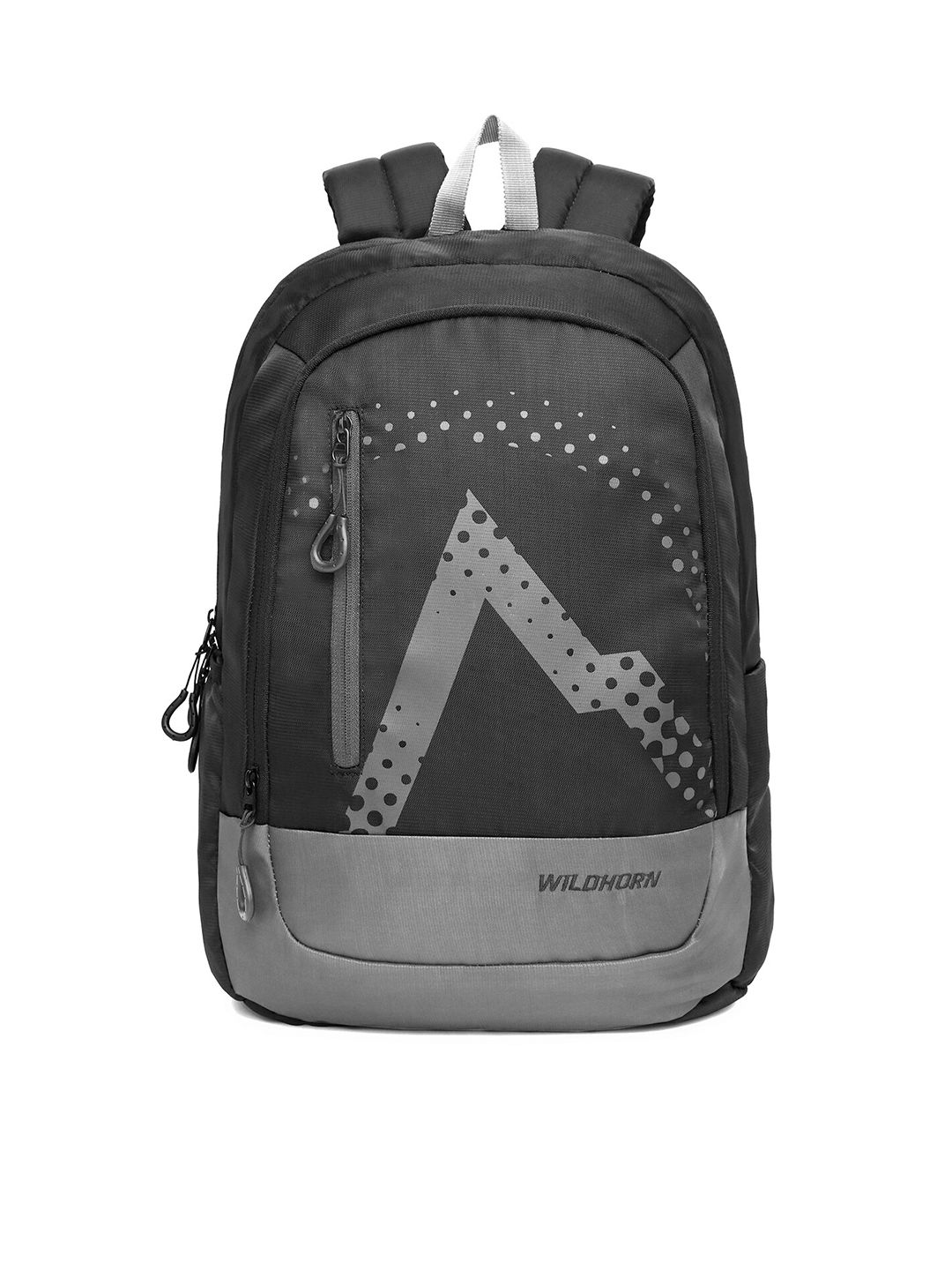 WildHorn Unisex Black & Grey Colourblocked Backpack with Compression Straps Price in India