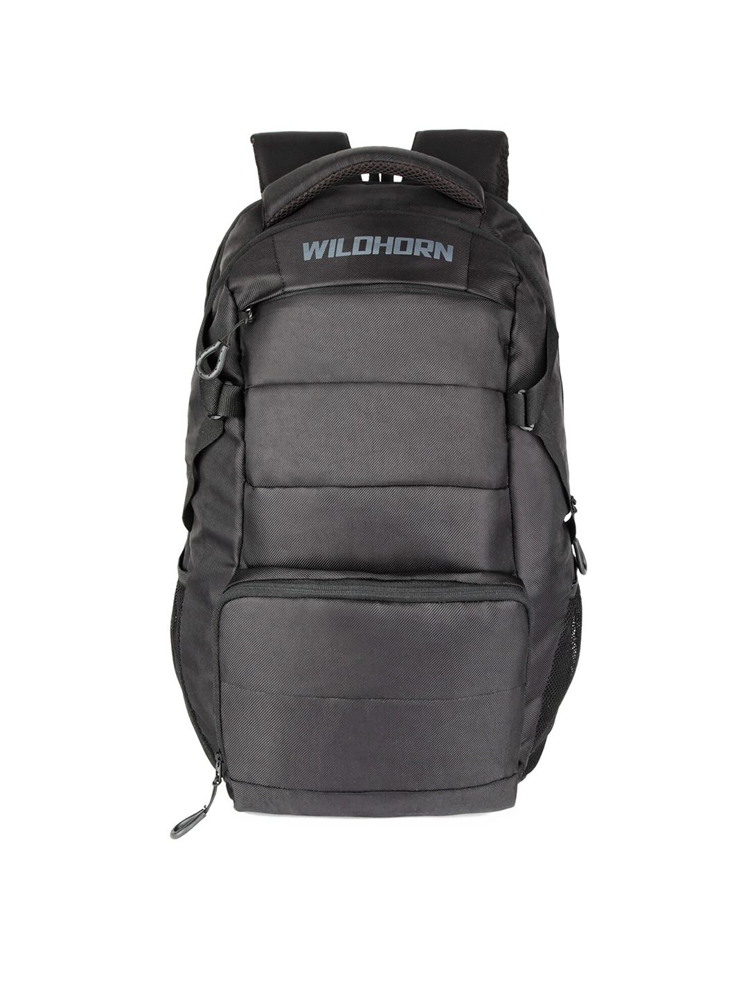 WildHorn Unisex Black Laptop Backpack with Compression Straps Price in India