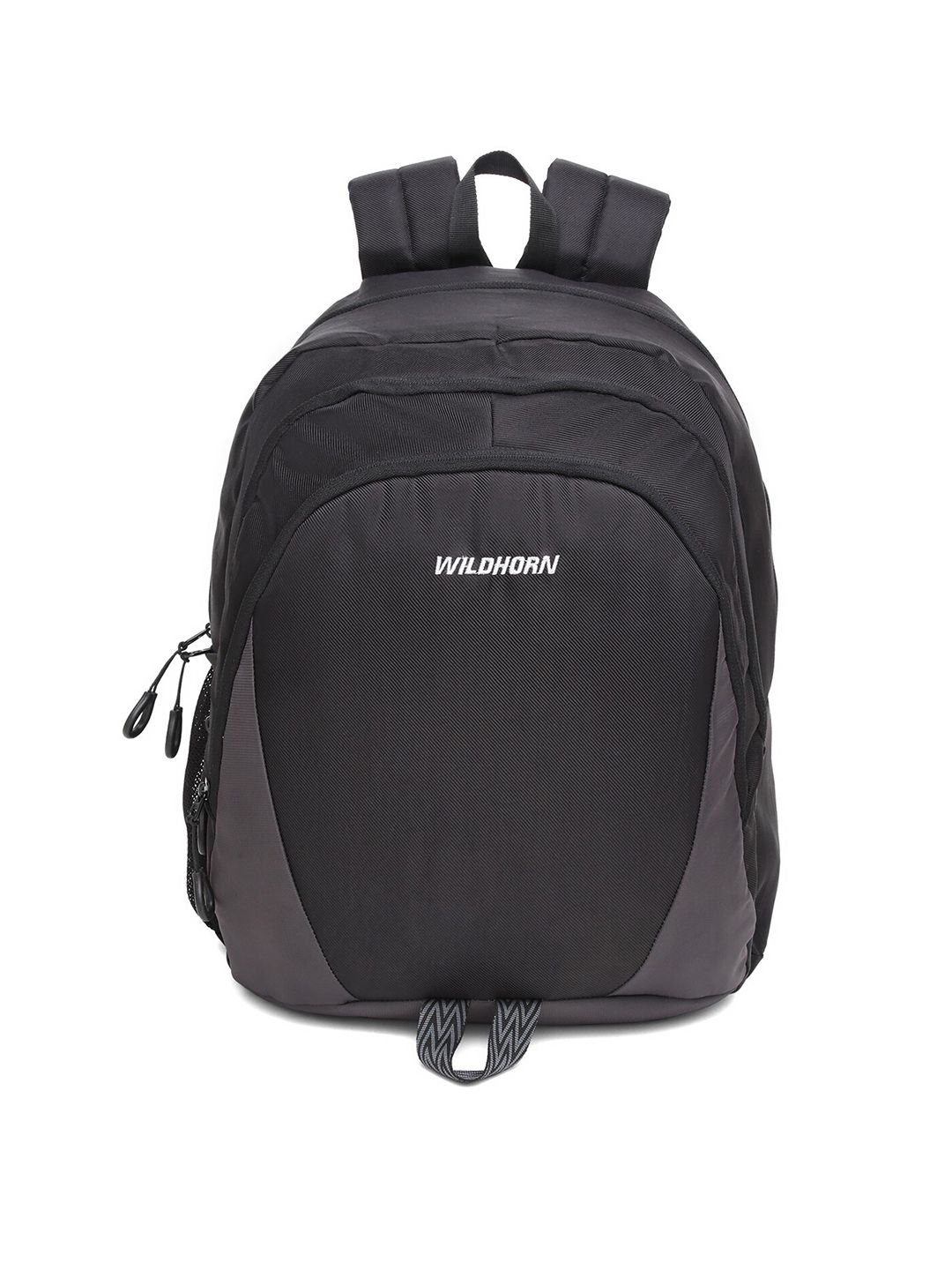 WildHorn Unisex Black Colourblocked Backpack with Compression Straps Price in India