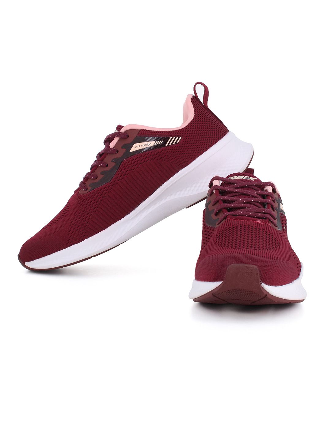 Sparx Women Maroon Mesh Running Non-Marking Shoes Price in India