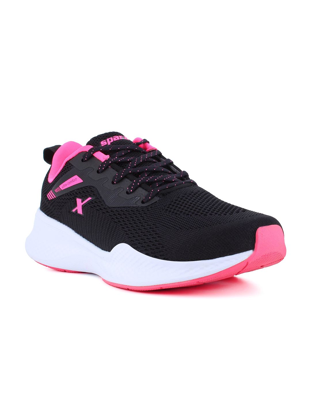 Sparx Women Black Mesh Running Non-Marking Shoes Price in India