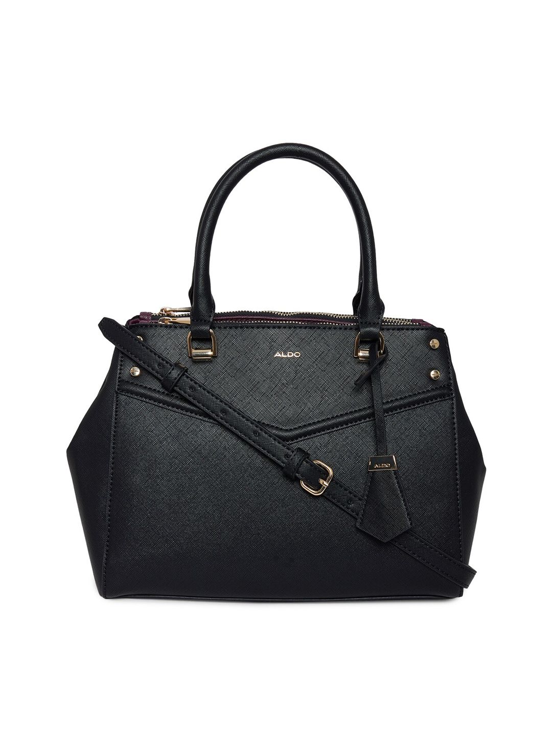 ALDO Women Black Structured Shoulder Bag Price in India