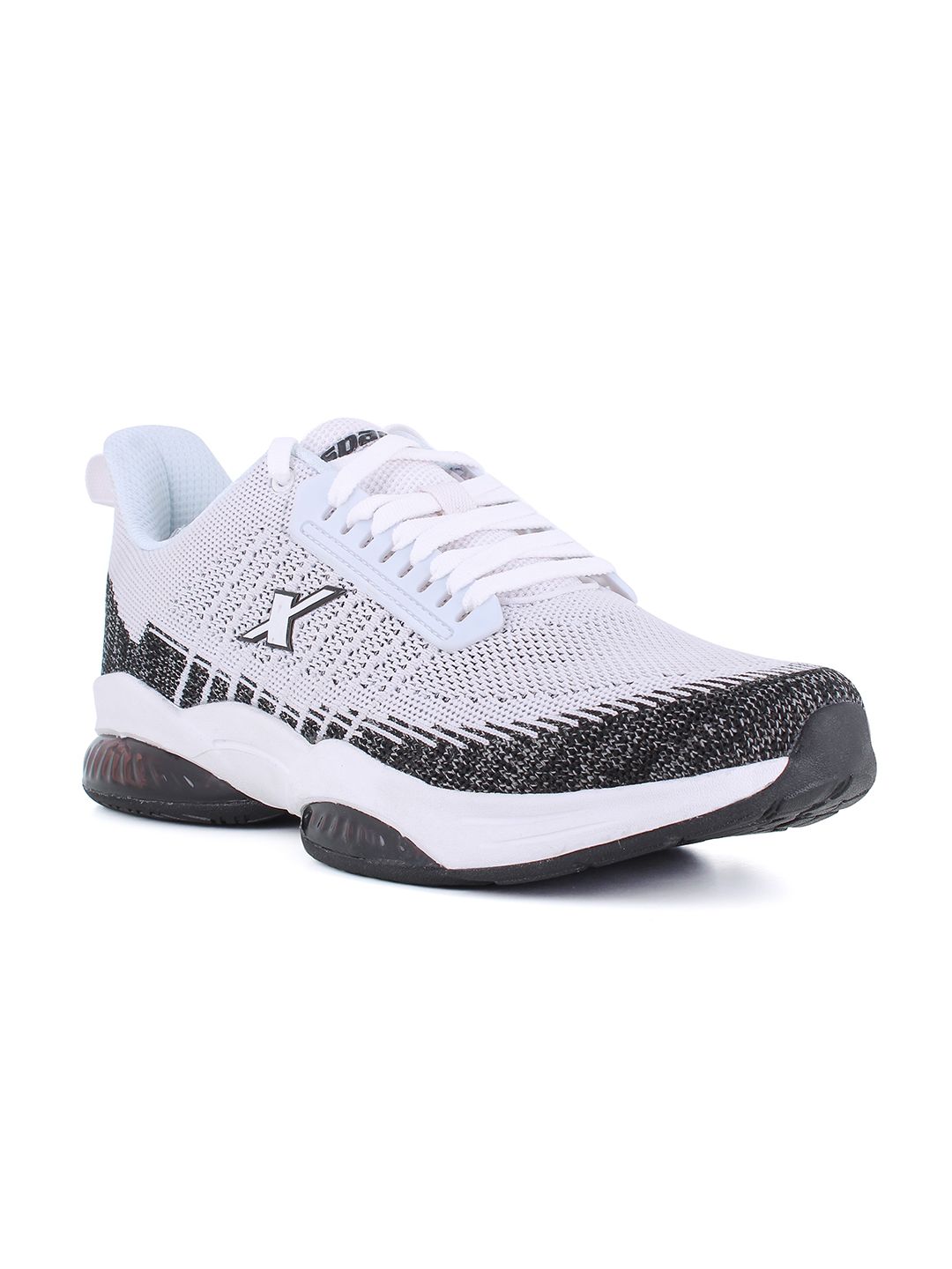 Sparx Men White & Black Mesh Running Non-Marking Shoes