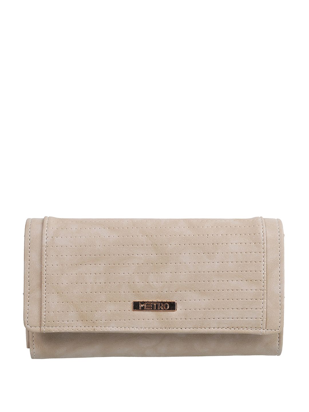Metro Metro Women Beige-Coloured Purse Clutch