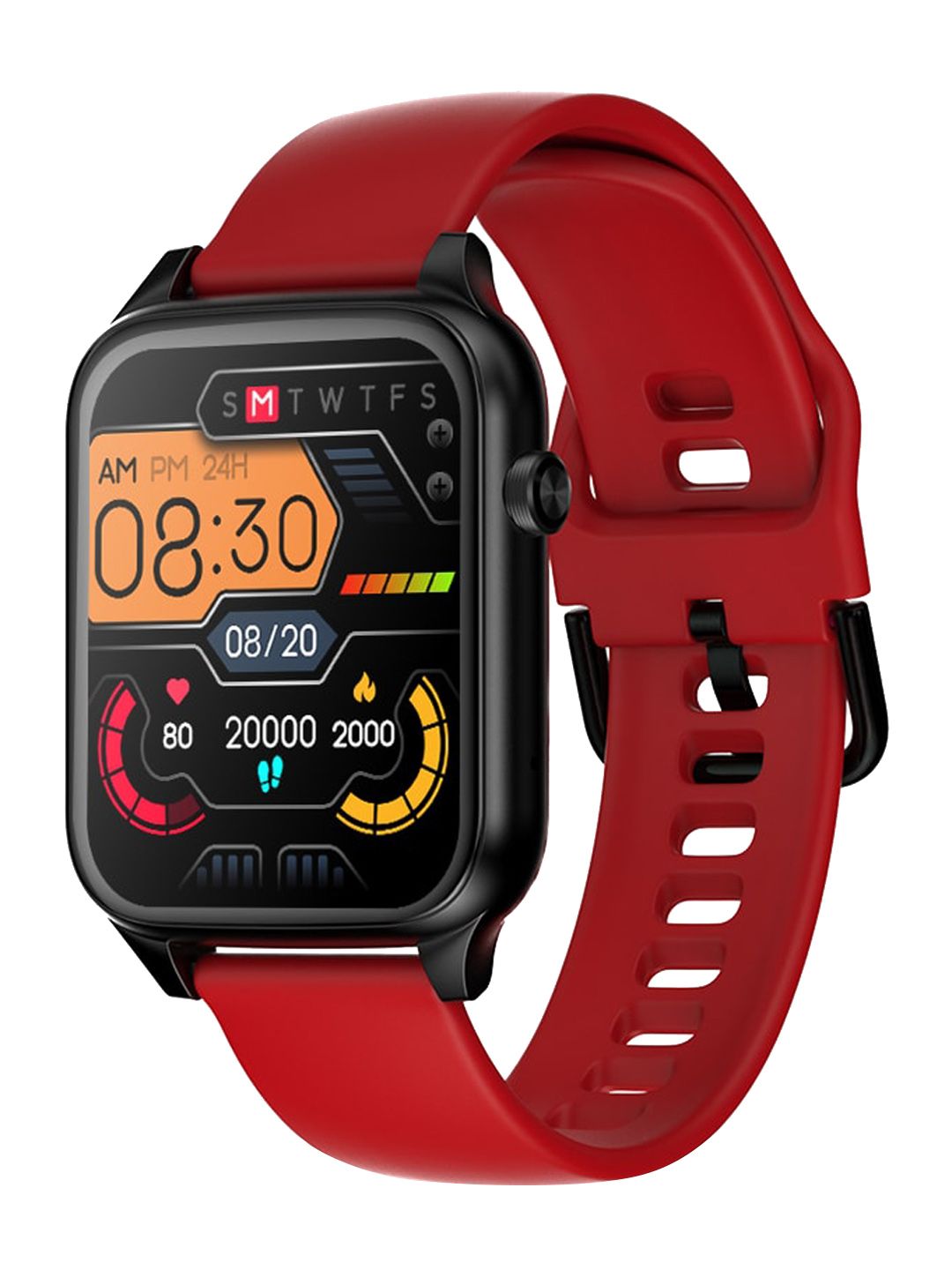 molife Red Solid Sense 500 Pro 1.7 Inch Bluetooth Calling with AI Assistances Smart Watch Price in India