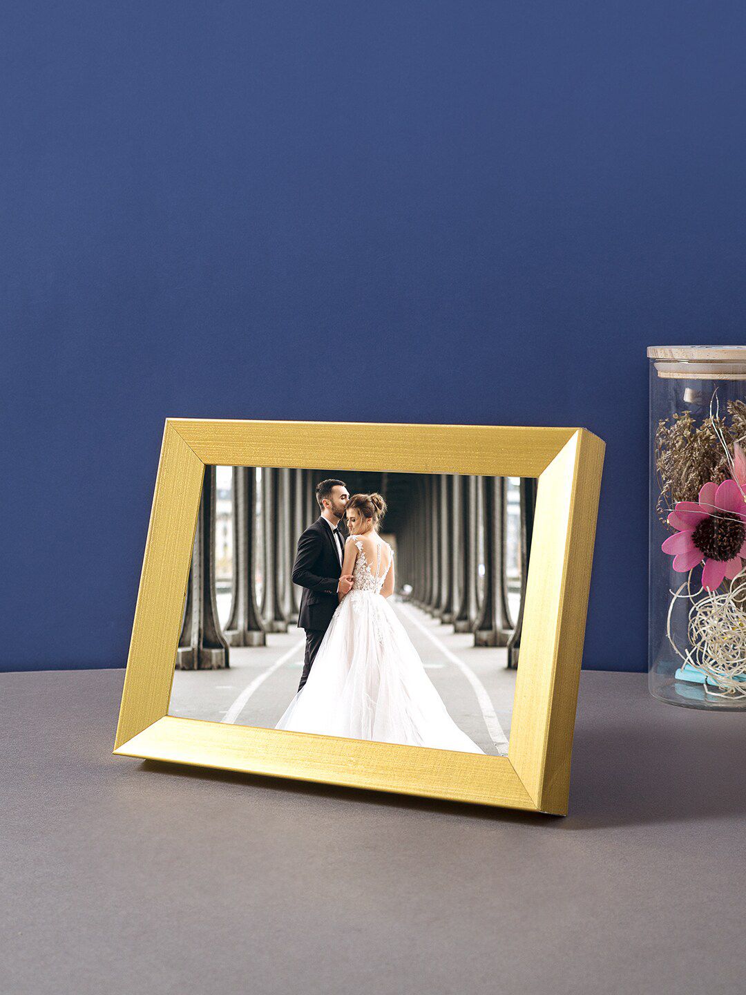 Golden Peacock Unisex Gold-Coloured Table-Top Photo Frames Price in India