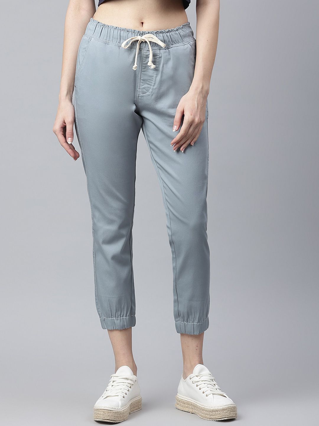 Code 61 Women Grey Jogger Stretchable Jeans Price in India