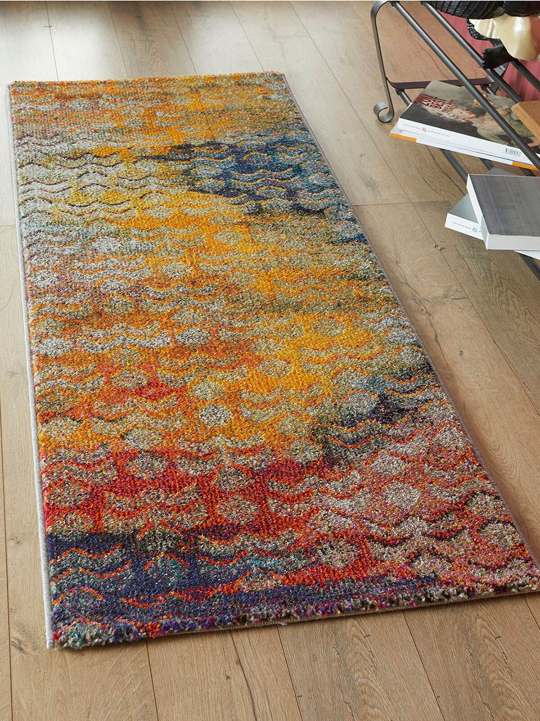 OBSESSIONS Yellow & Orange Abstract Floor Runners Price in India