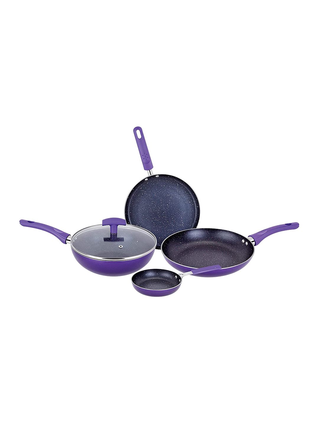 BERGNER Set Of 5 Purple Induction Base Cookware Set Price in India