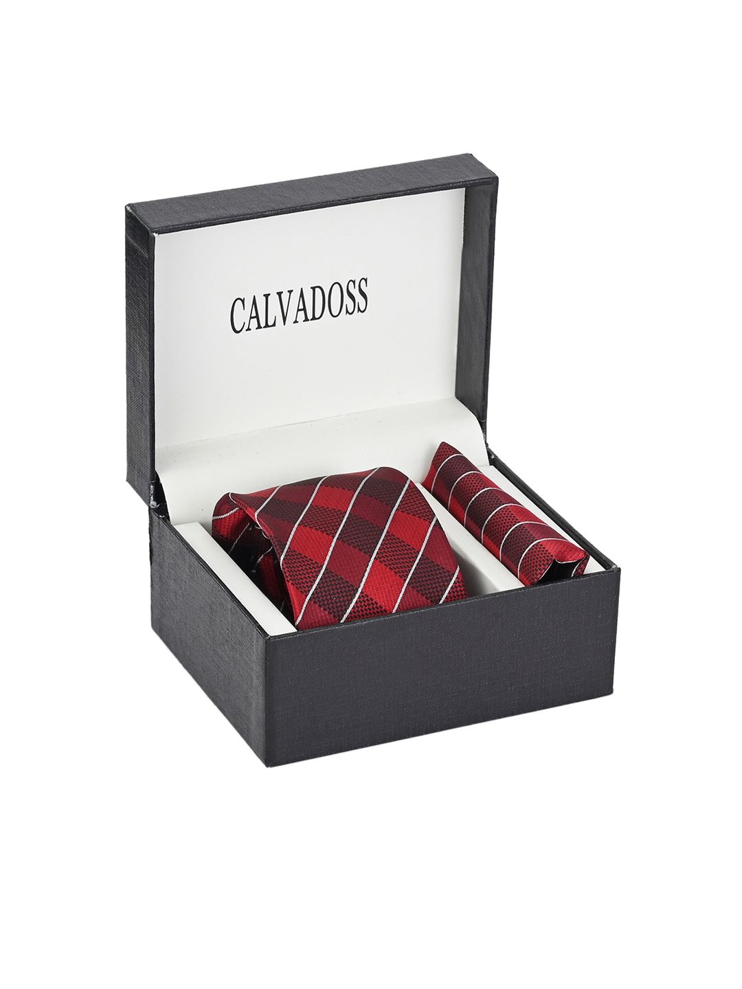 Calvadoss Men Red  & Black Accessory Gift Set