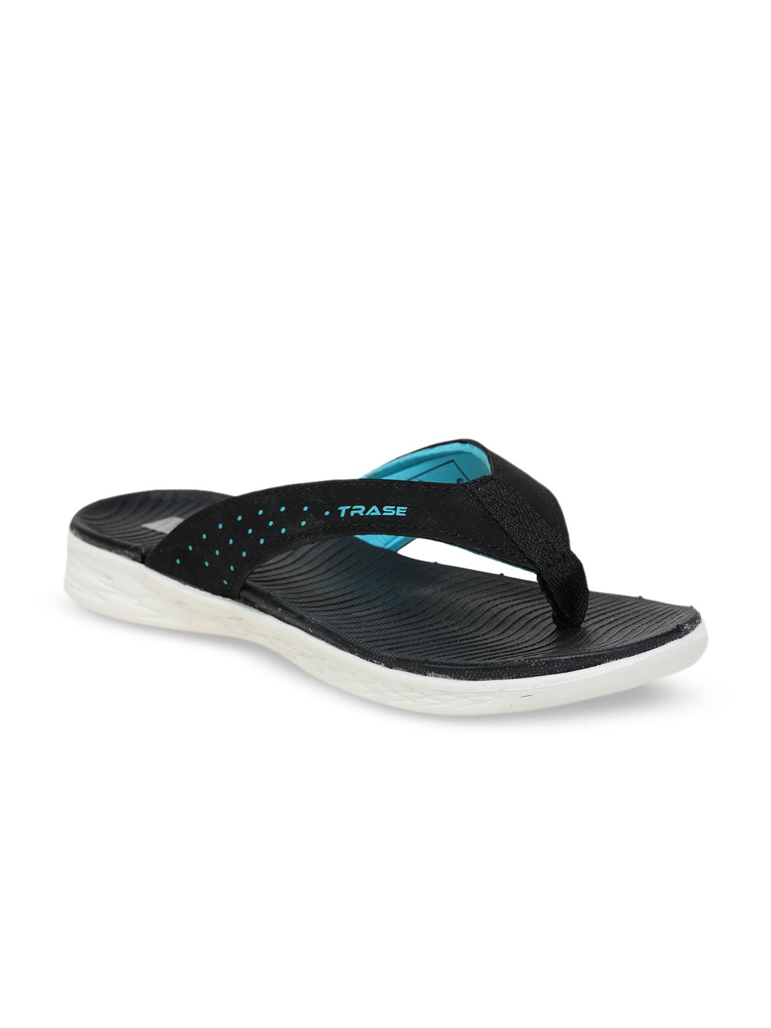 TRASE Women Black Thong Flip-Flops Price in India