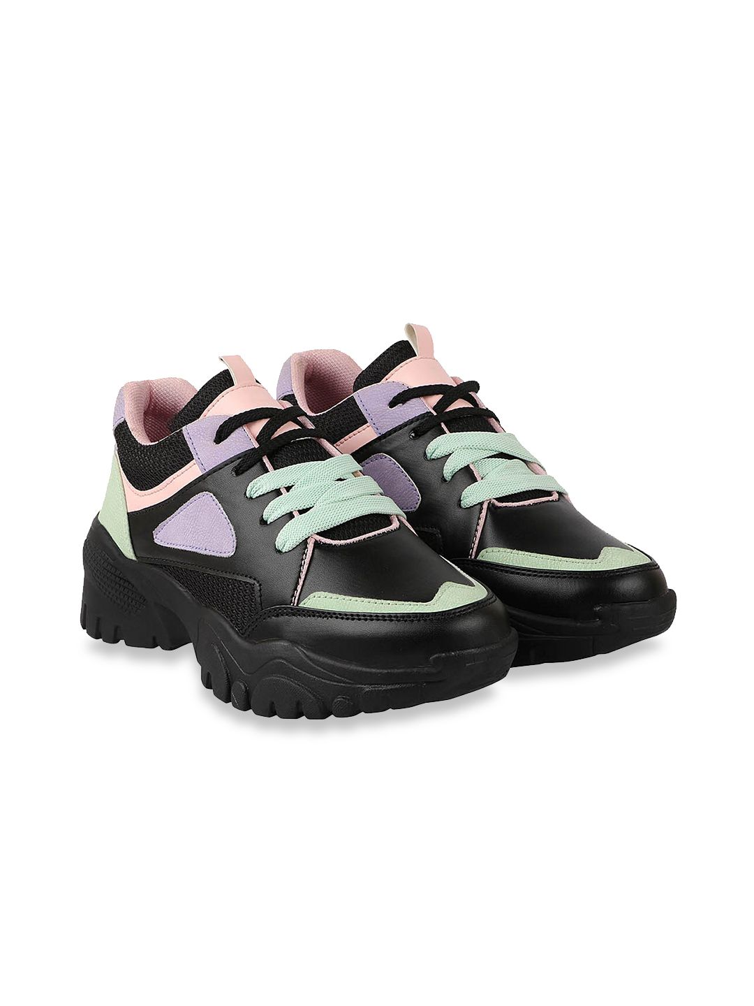 Shoetopia Women Black Walking Non-Marking Shoes Price in India