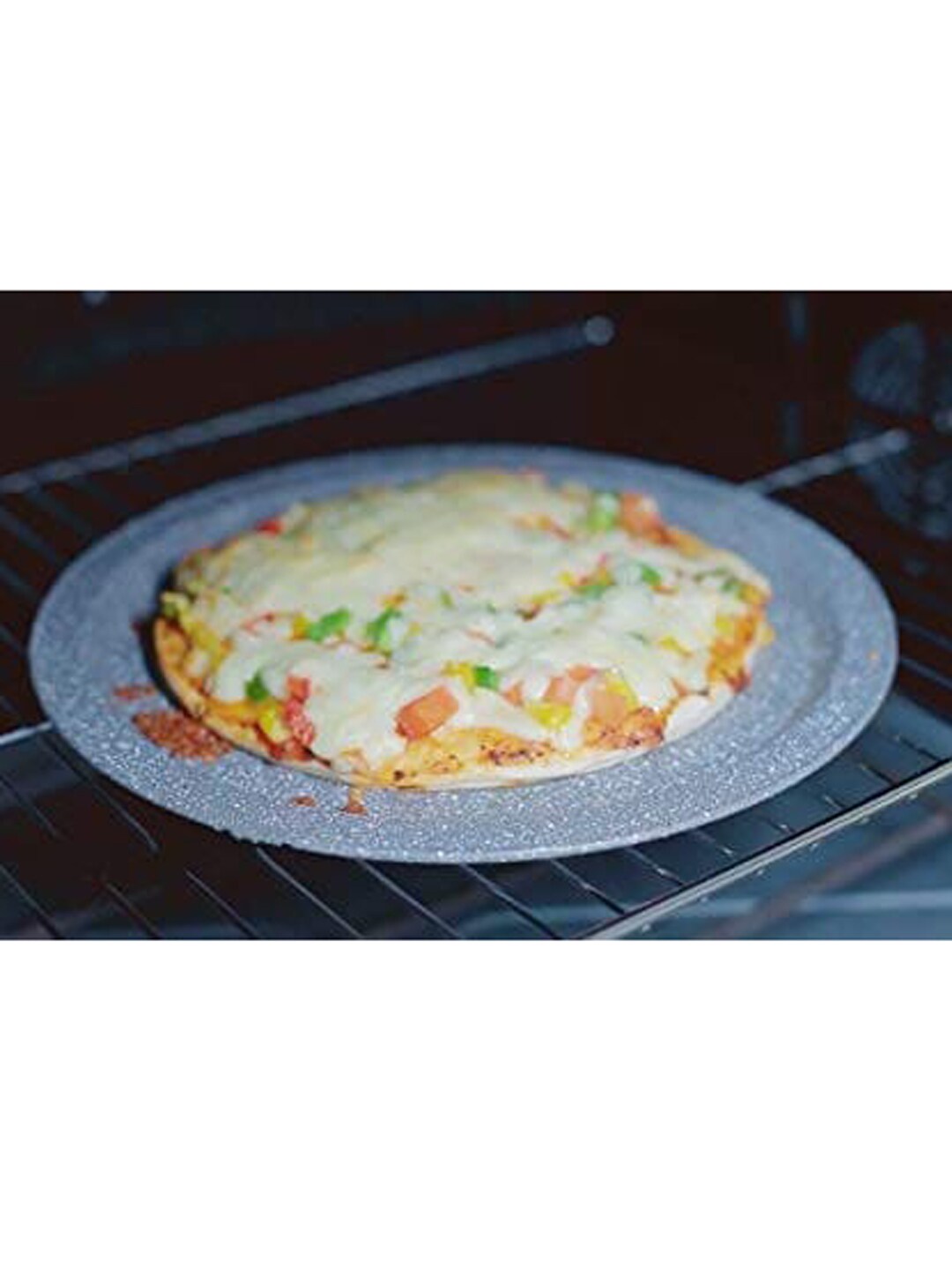 Femora Set Of 2 Grey Solid Non-Stick Coated Pizza Plate & Baking Dish Mould Bakeware Price in India