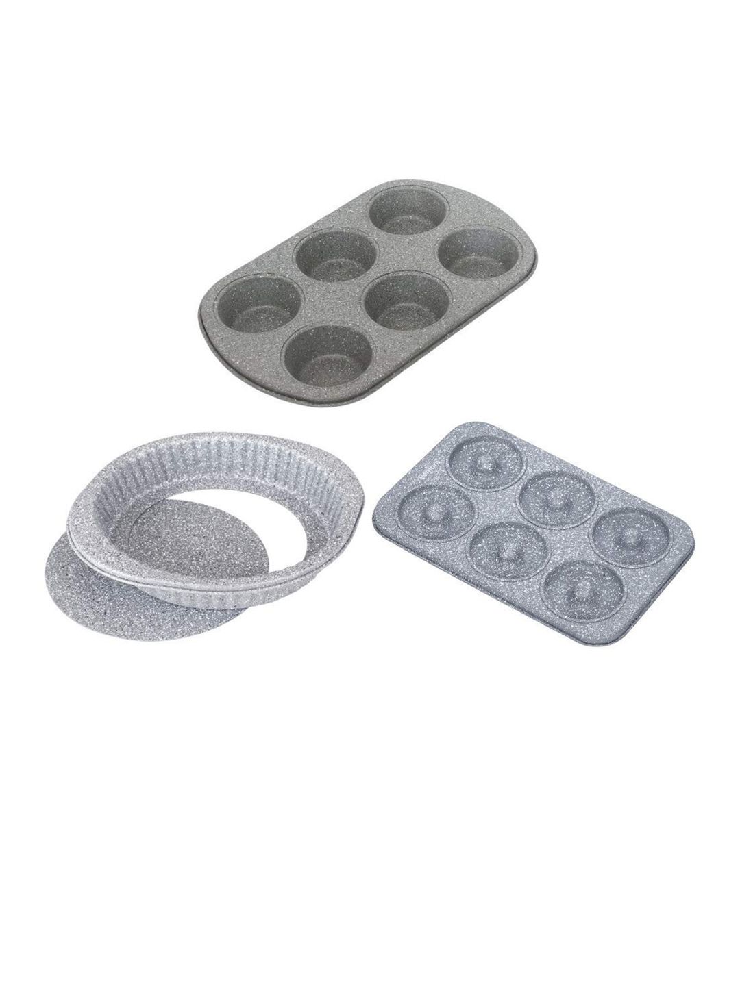 Femora Grey Set of 2 Stone Ware Non-Stick Coated Baking Mould Price in India