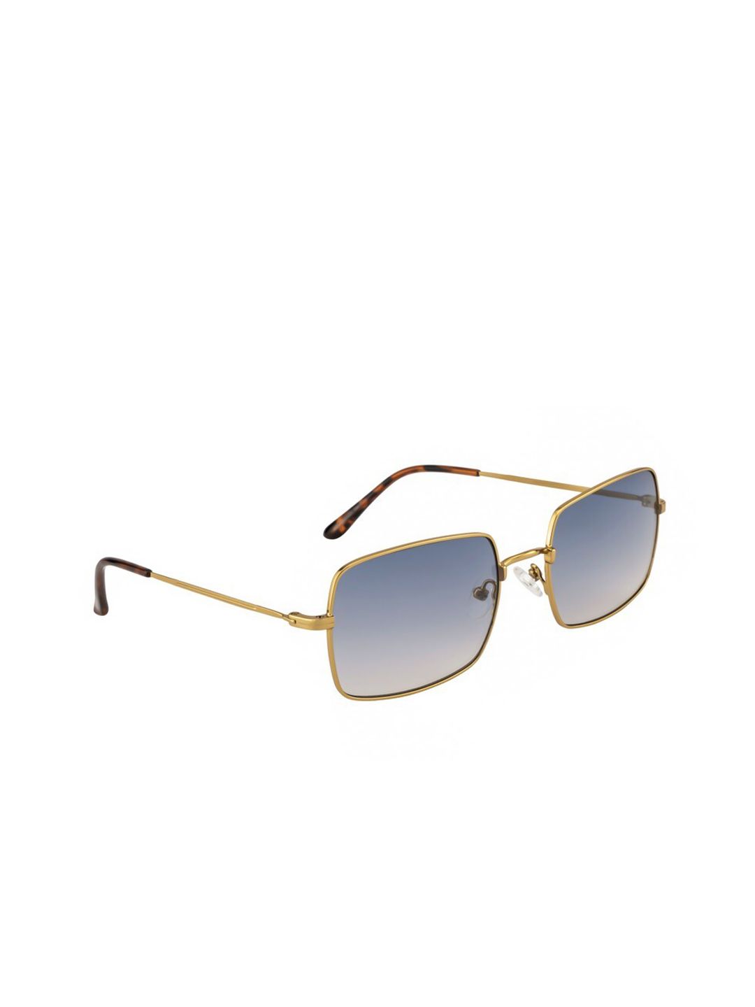 OPIUM Women Blue Lens & Gold-Toned Rectangle Sunglasses with UV Protected Lens OP-1922-C01 Price in India