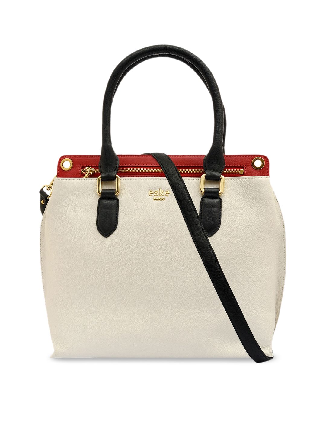 Eske Multicoloured Leather Structured Handheld Bag Price in India