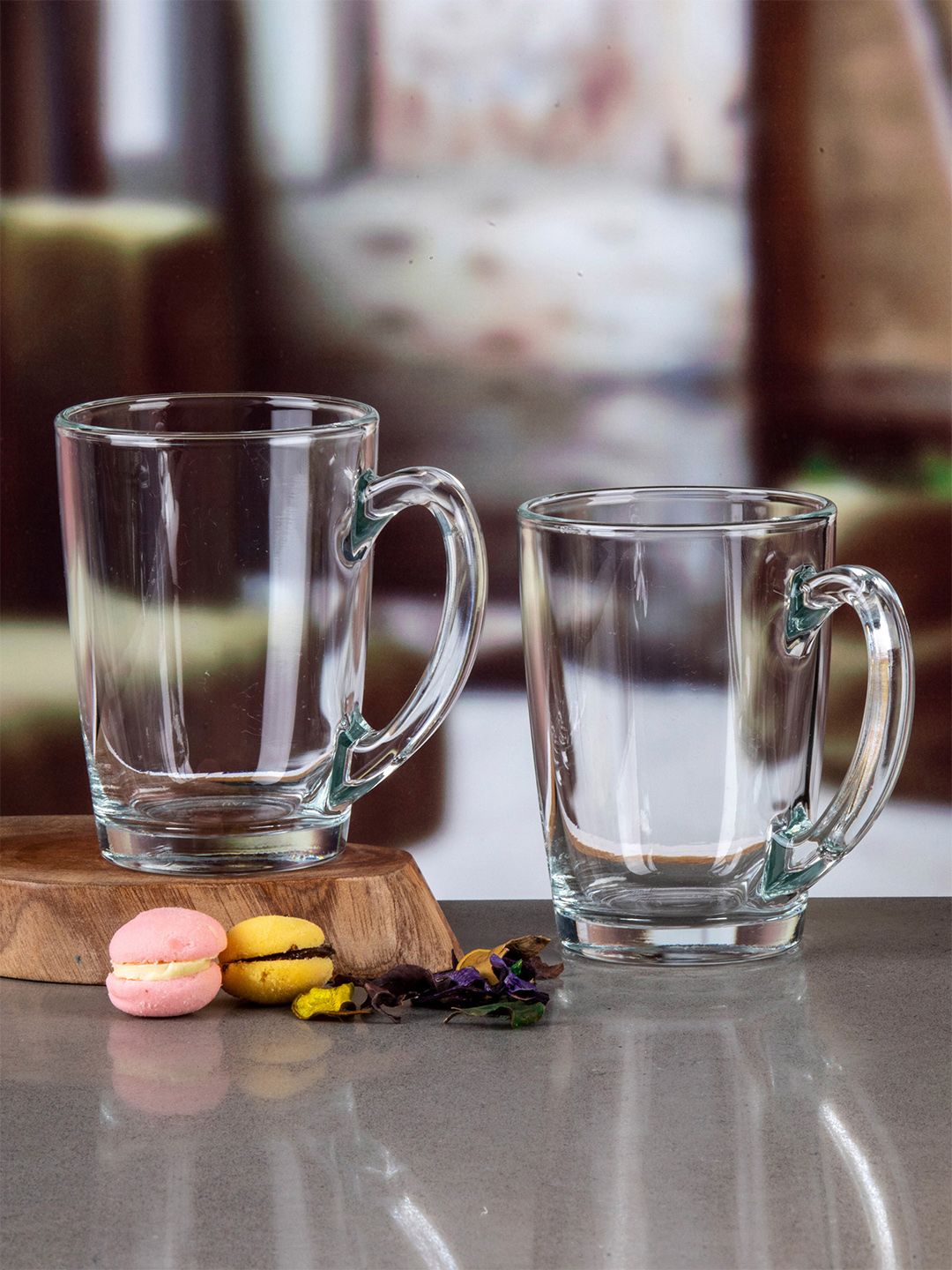 GOODHOMES Set Of 6 Transparent Solid Glass Transparent Coffee Mugs Price in India