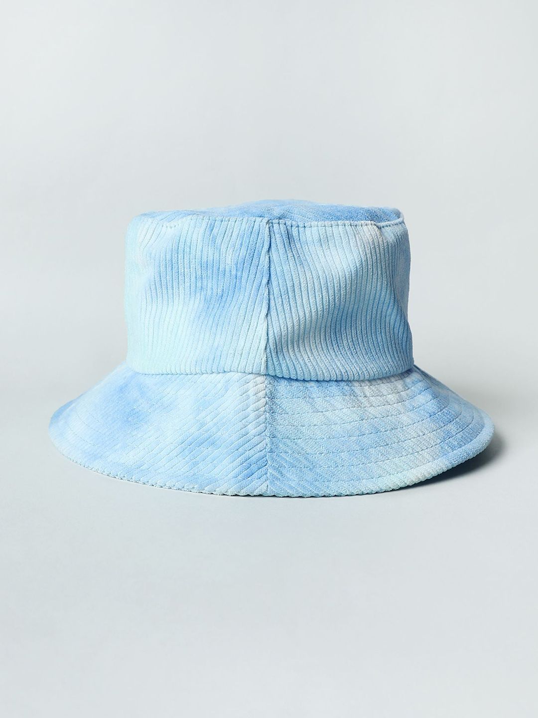 ONLY Women Blue Tie & Dye Cord Reversible Bucket Hat Price in India