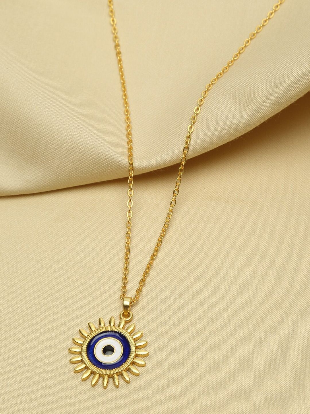 EK BY EKTA KAPOOR Blue & Gold-Plated Chain Price in India