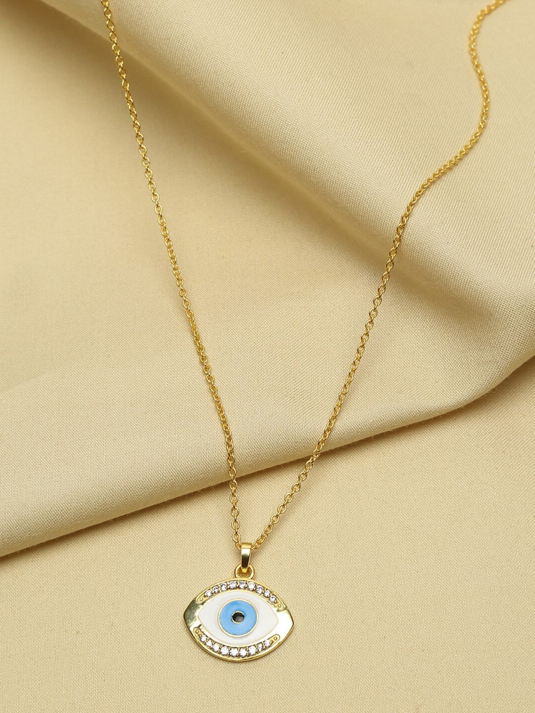 EK BY EKTA KAPOOR Gold-Toned & Blue Gold-Plated Chain Price in India