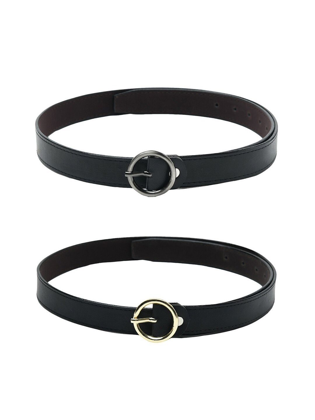 WINSOME DEAL Women Black 2 Formal Belt Price in India