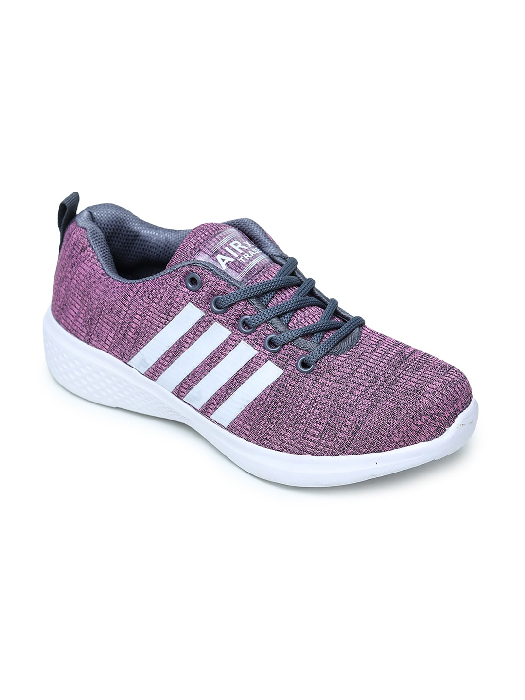 TRASE Women Purple Synthetic Lace-Up Running Shoes Price in India