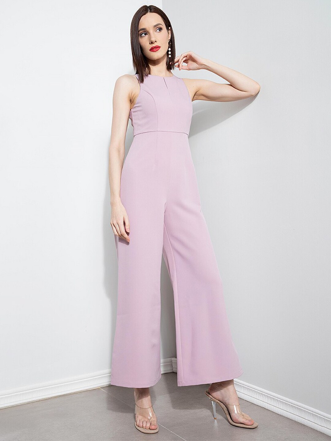 ZALORA OCCASION Women Pink Solid Basic Jumpsuit Price in India
