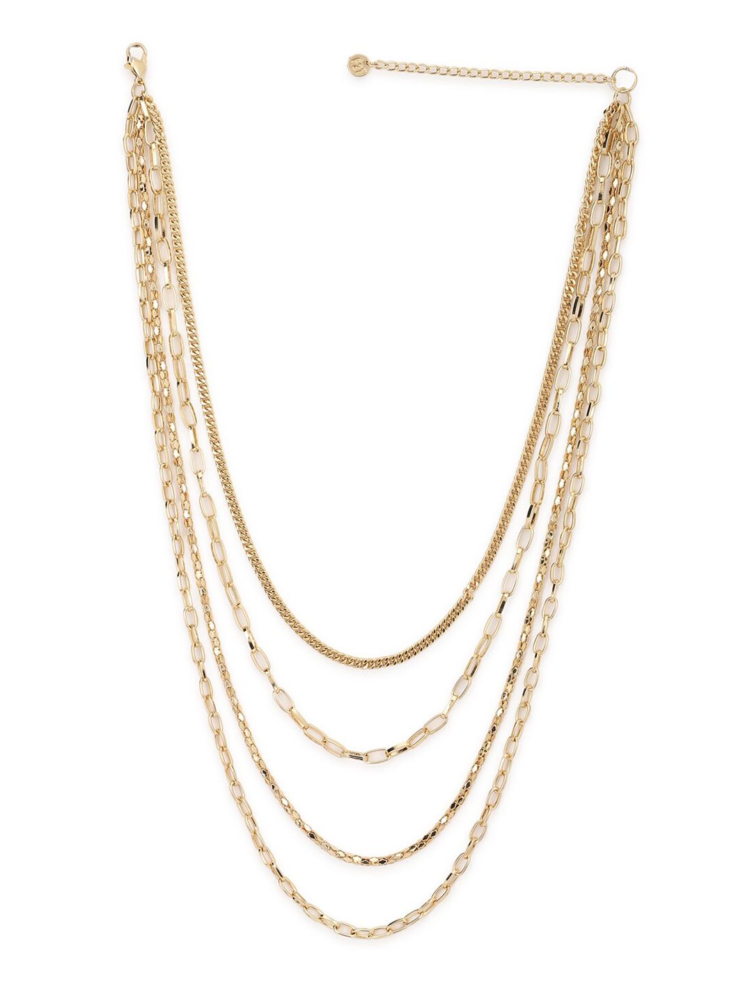 FOREVER 21 Gold-Plated Layered Necklace Price in India