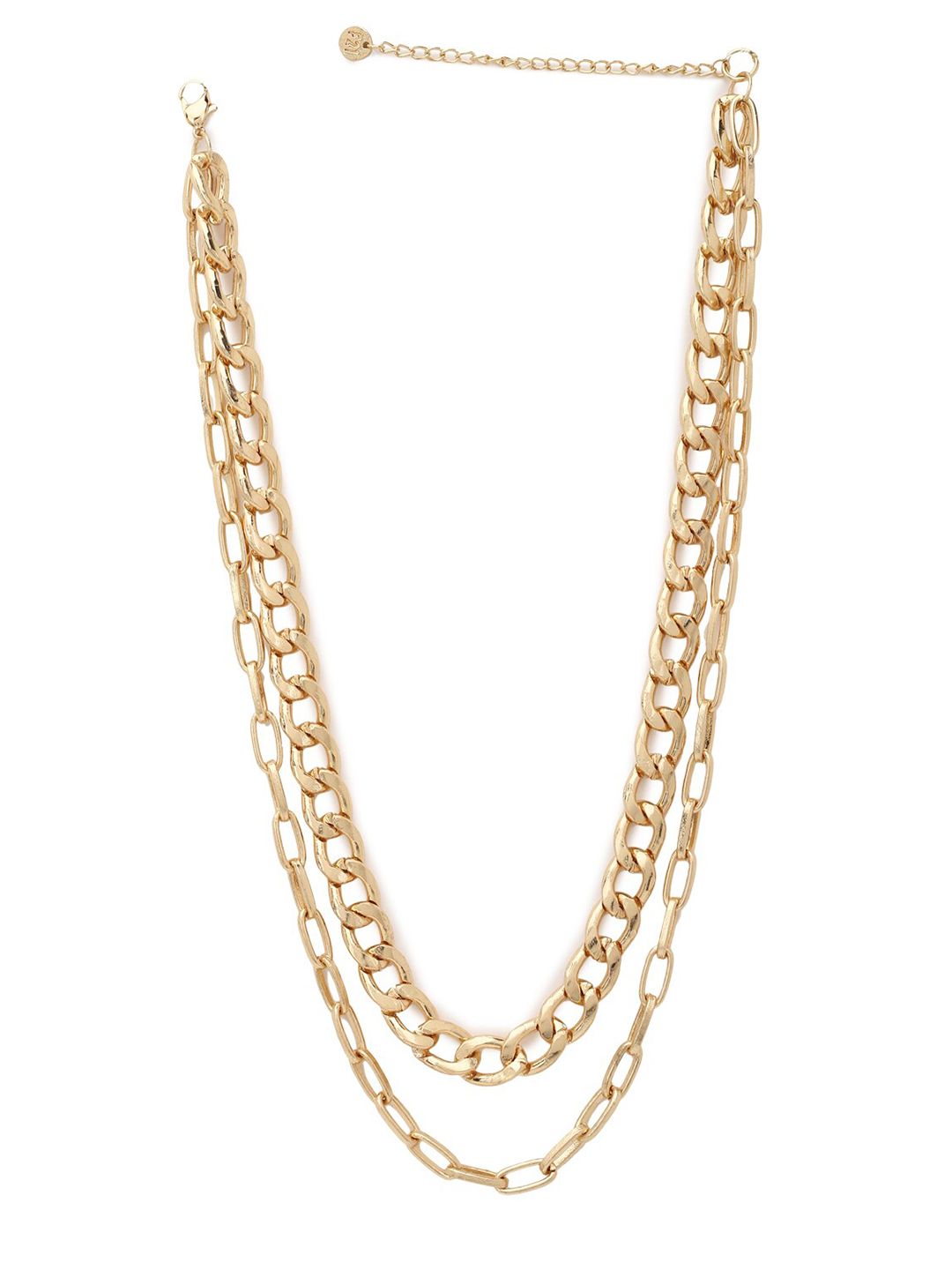 FOREVER 21 Women Gold Toned Chained Necklace Price in India