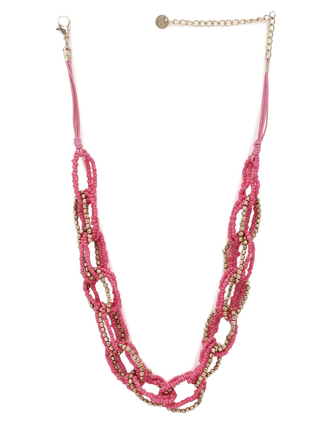 FOREVER 21 Pink & Gold-Toned Necklace Price in India