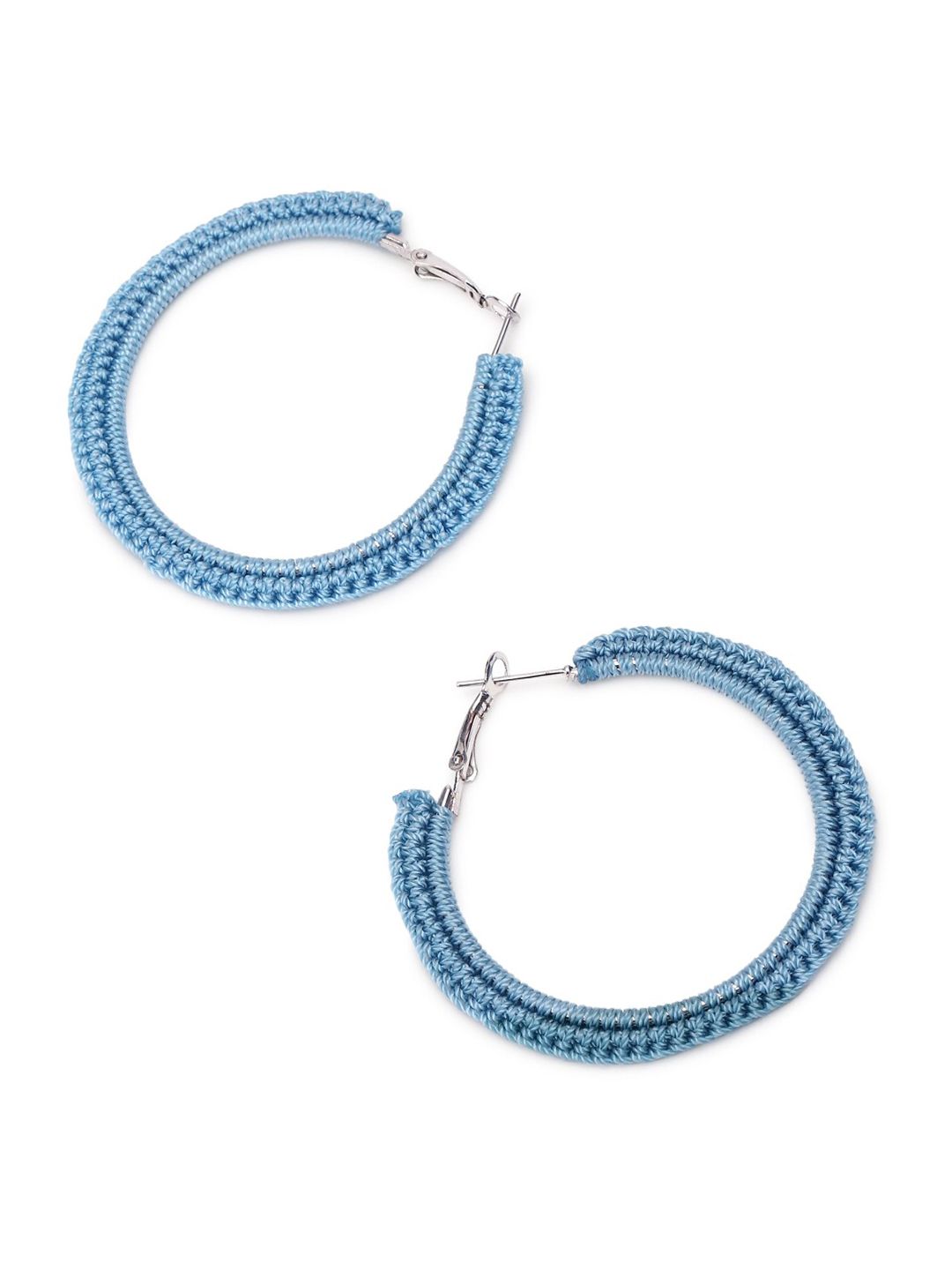 FOREVER 21 Blue Circular Hoop Earrings Price in India