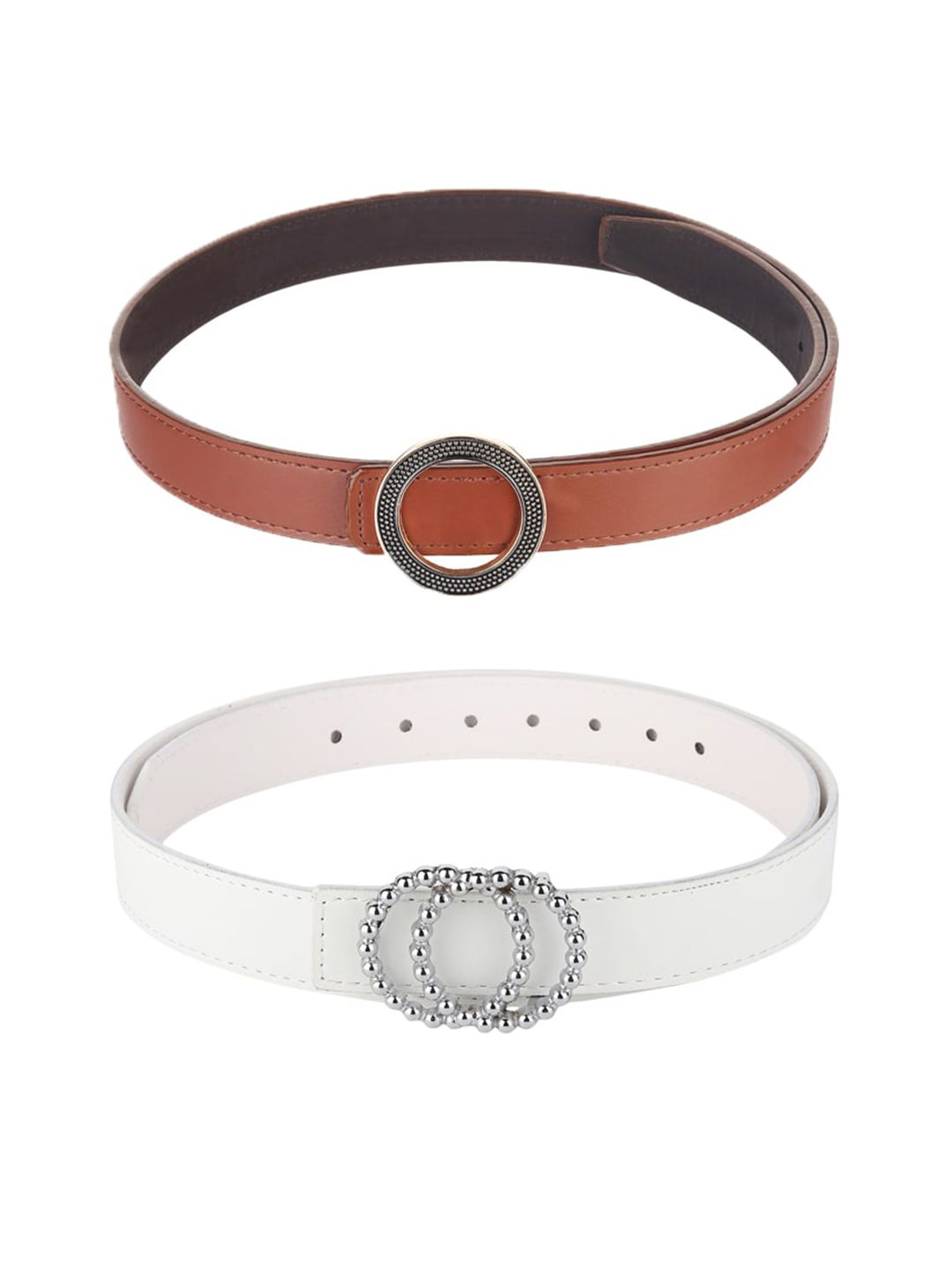 Kastner Women Brown & Grey Pack of  2 Belt Price in India