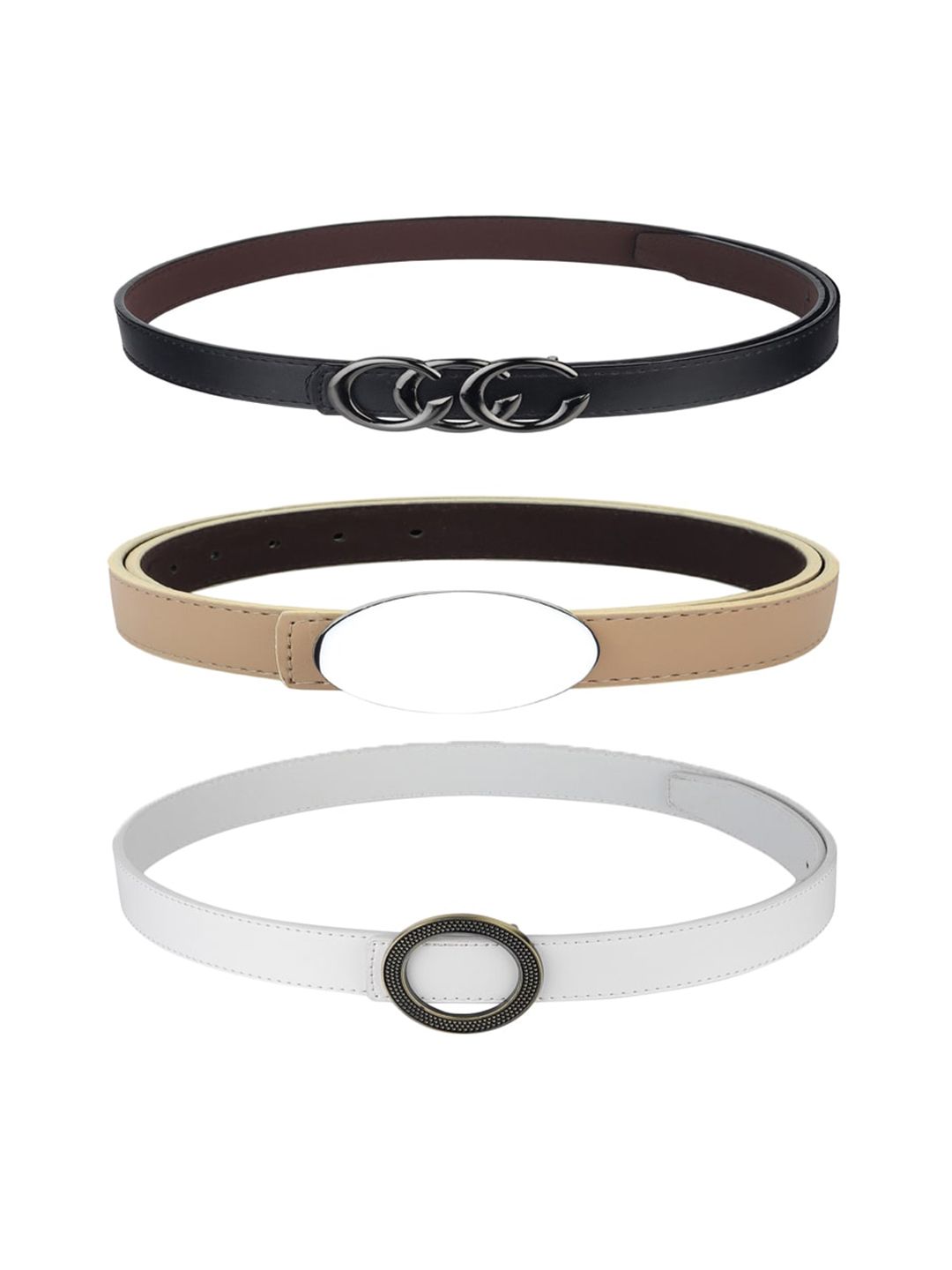 Kastner Women Set of 3 Brown & Black Belt Price in India