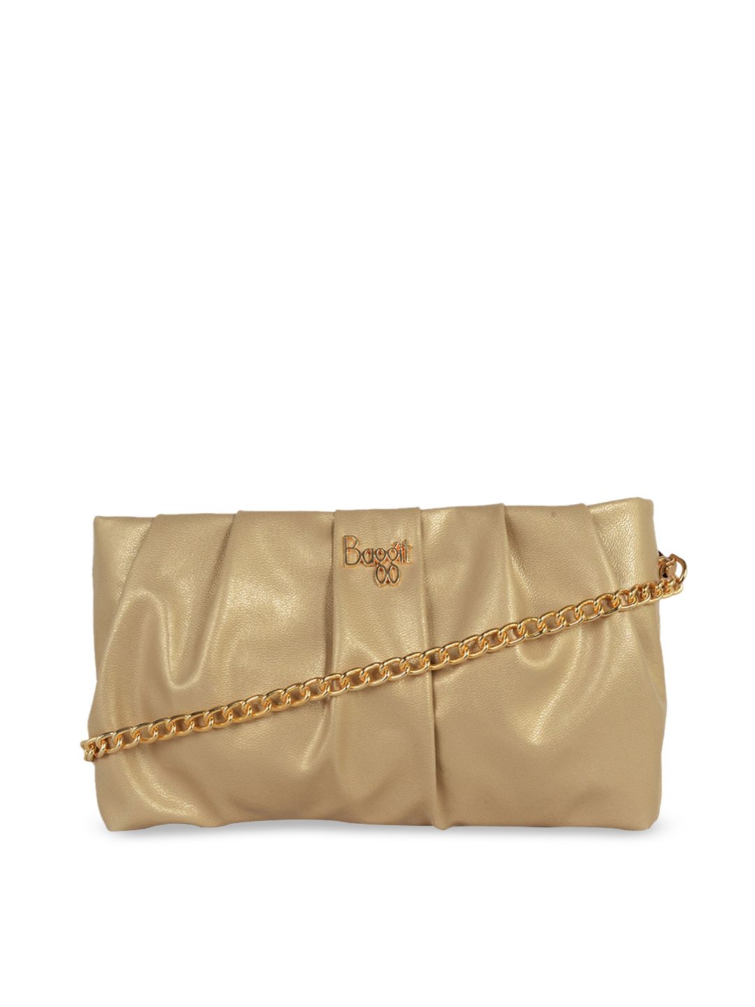 Baggit Women Gold-Toned Structured Sling Bag Price in India