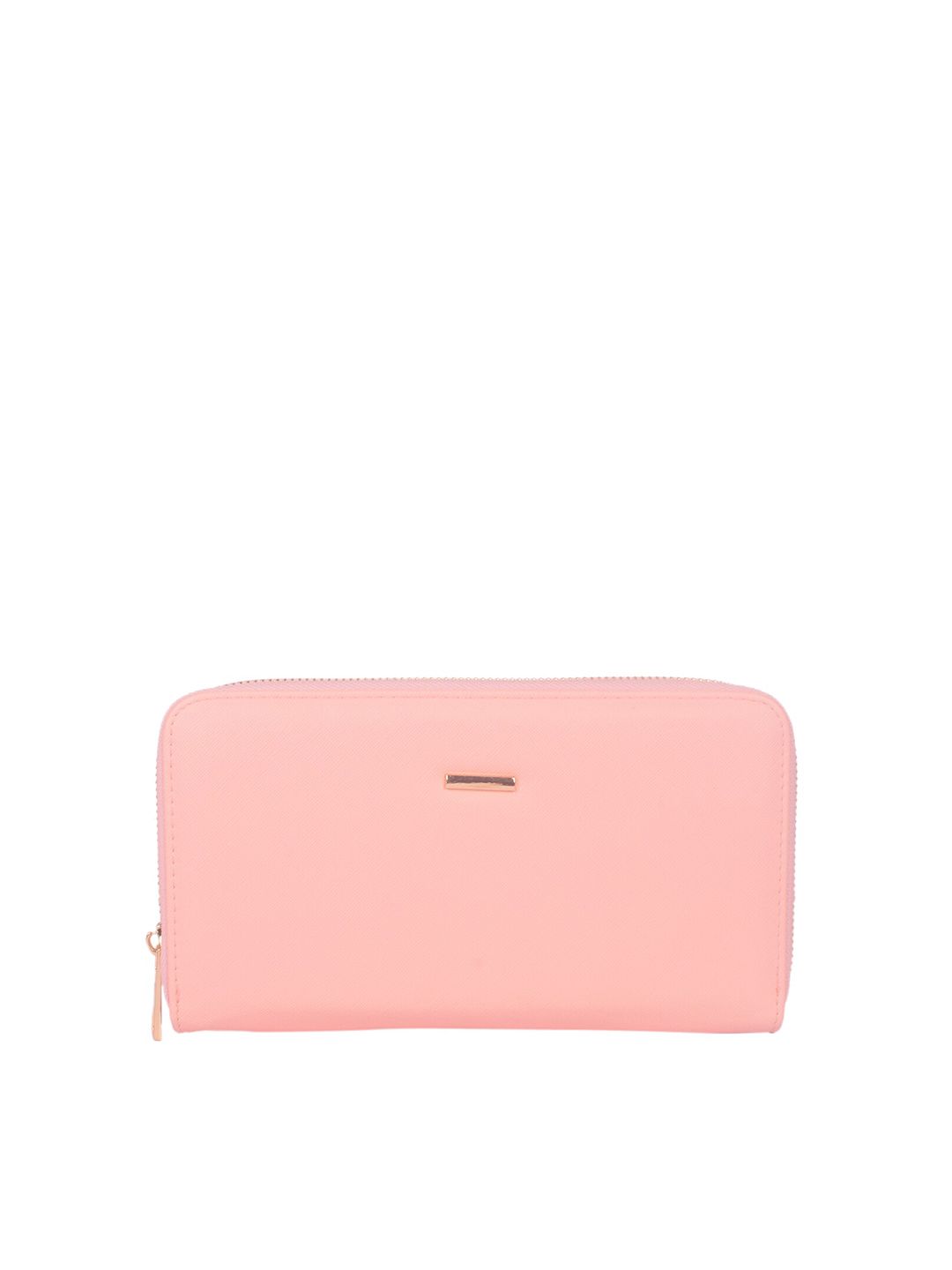 Bagkok Women Pink PU Zip Around Wallet Price in India