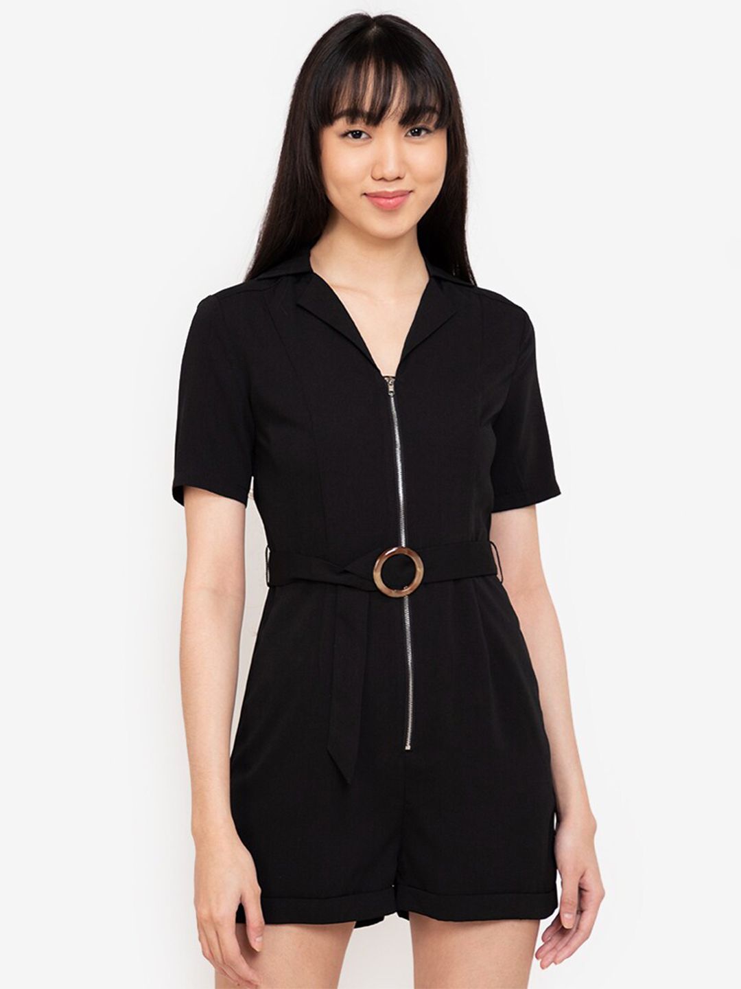 ZALORA BASICS Black Utility Jumpsuit Price in India