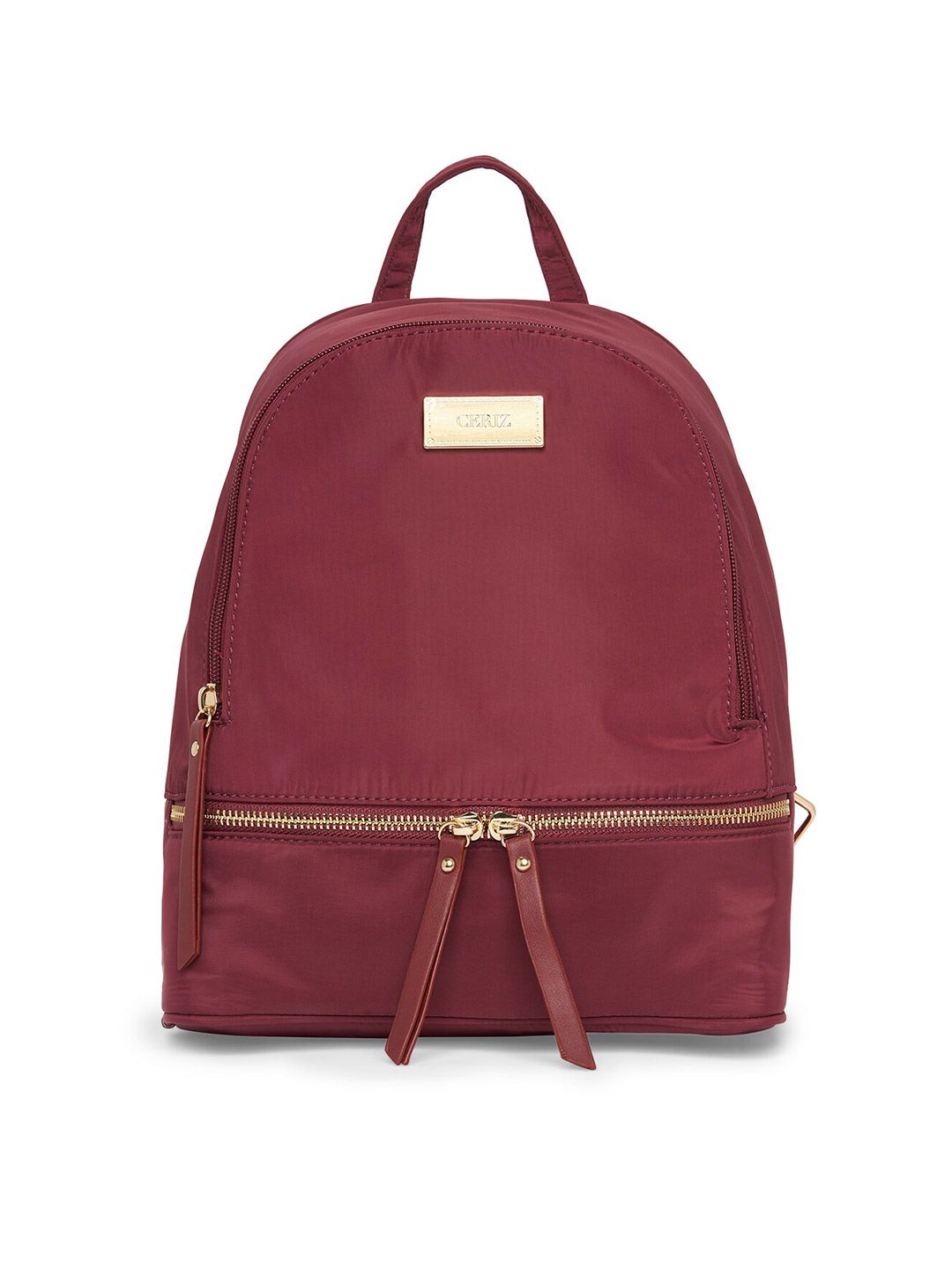 CERIZ Women Burgundy Backpack Price in India