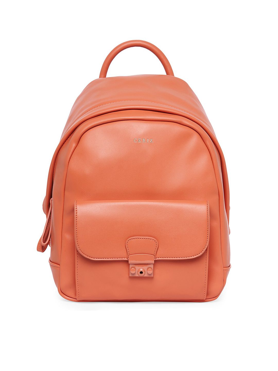 CERIZ Women Coral Solid Backpack Price in India