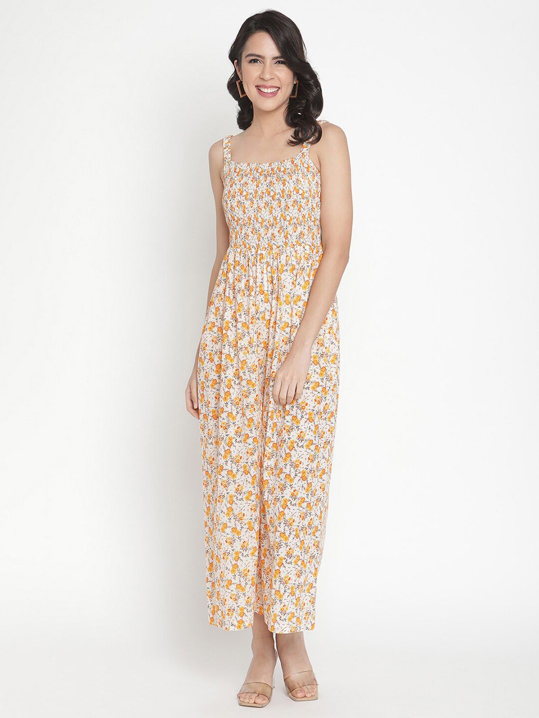 THREAD MUSTER Multicoloured Printed Basic Jumpsuit Price in India