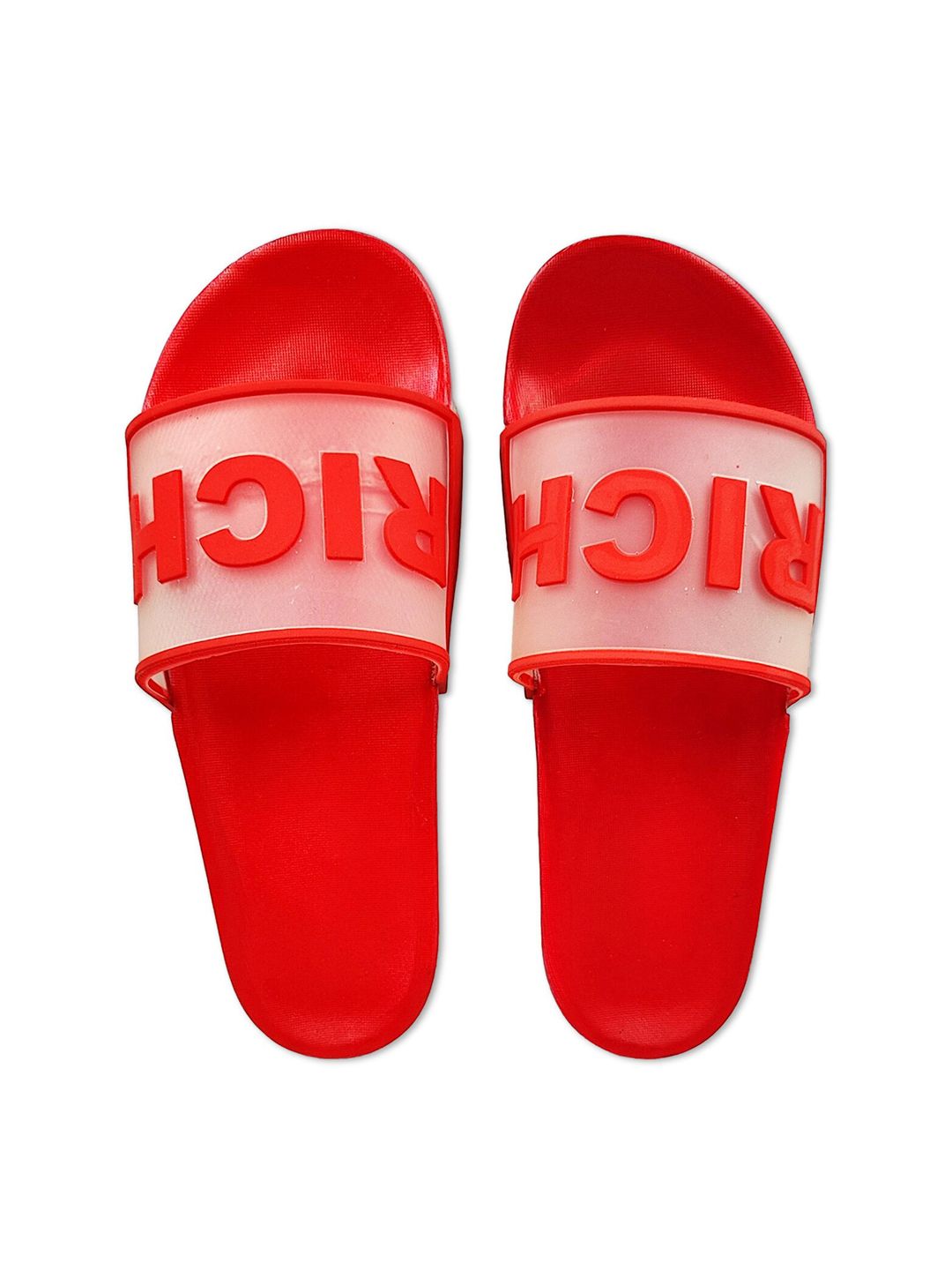 Pampy Angel Women Red Printed Rubber Sliders Price in India