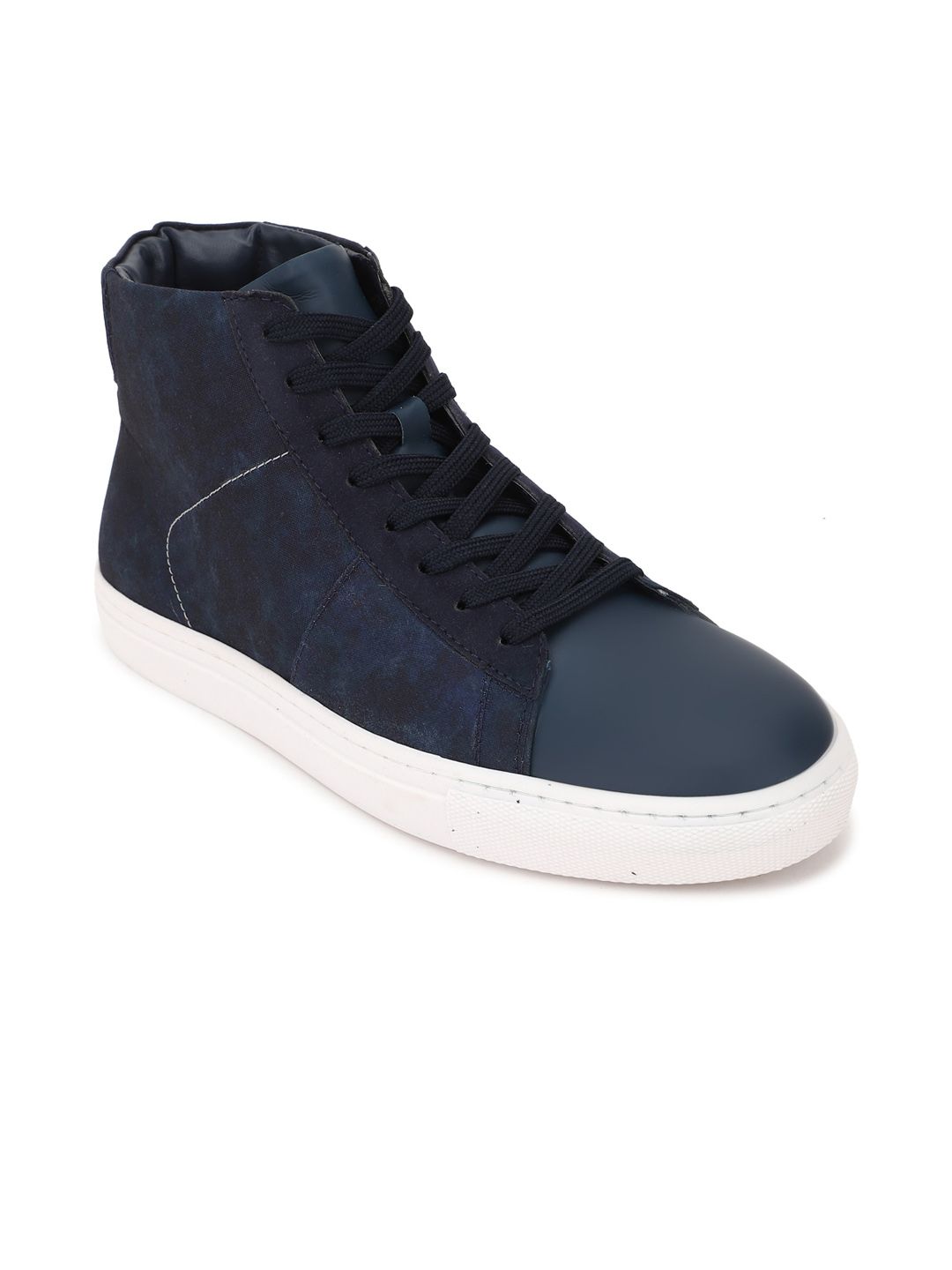 FOREVER 21 Women Navy Blue Textured Sneakers Price in India