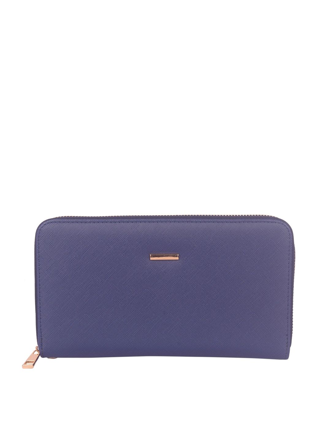 Bagkok Women Blue PU Zip Around Wallet Price in India