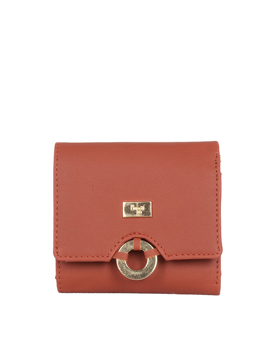 Baggit Women Red Solid Three Fold Wallet Price in India