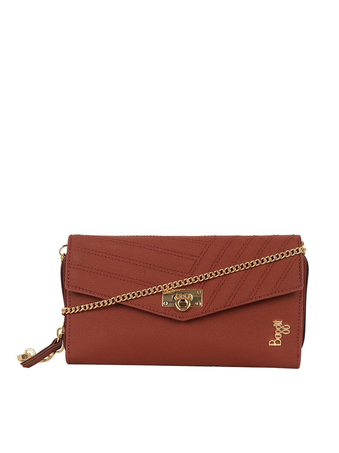 Baggit Women Tan Zip Around Long Wallet Price in India