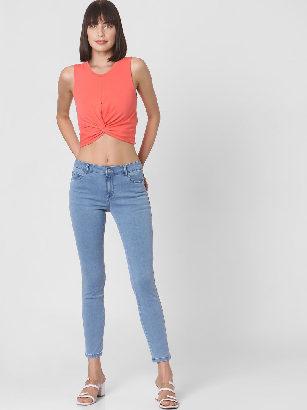 Vero Moda Women Blue Lean Skinny Fit Jeans Price in India