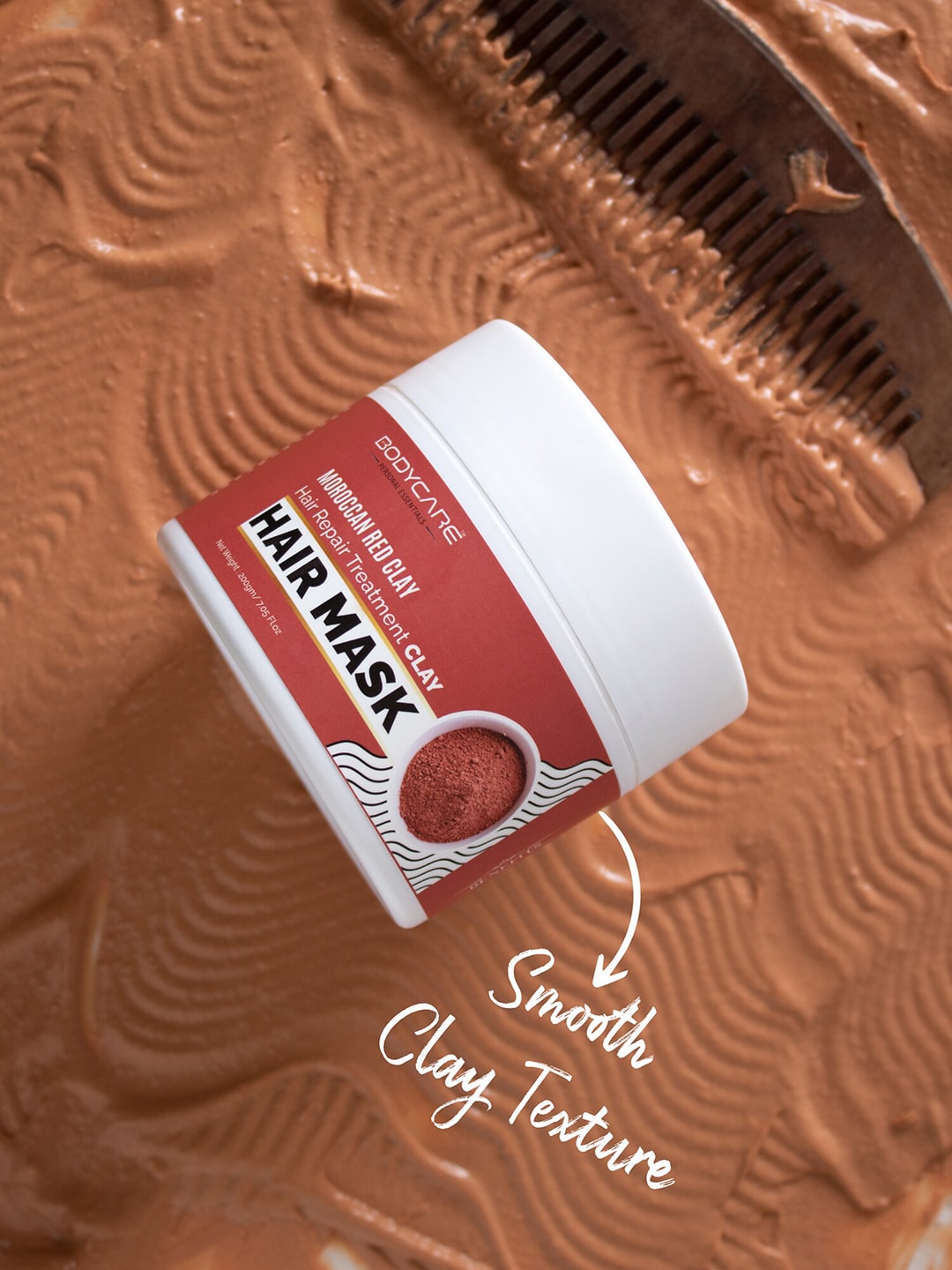 MY BODYCARE Premium Moroccan Red Clay Hair Mask For Hair Repair Treatment 200g Price in India