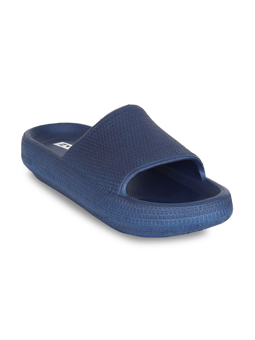 Zyla Women Blue Rubber Sliders Price in India